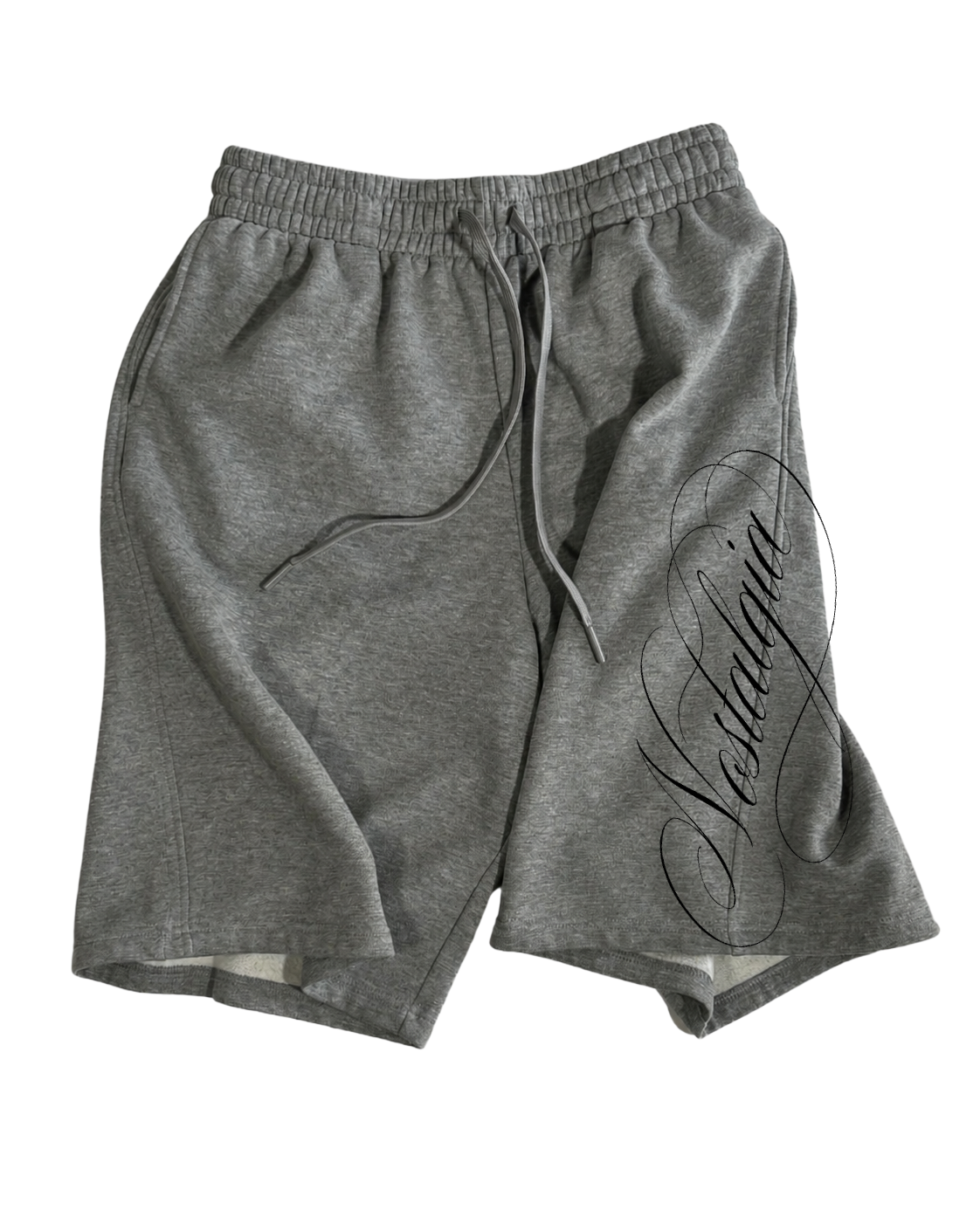 grey long shorts